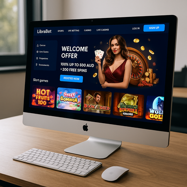 LibraBet Casino - Desktop Platform Interface - Clean Modern Design